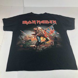 Iron Maiden Shirt Men's Extra Large Black Colorful Heavy Metal Band Short Sleeve